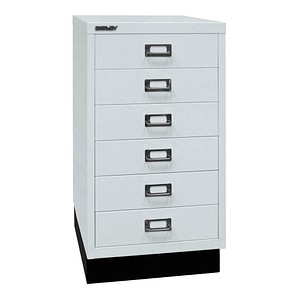 Image BISLEY MultiDrawer™ L29A36S Schubladenschrank lichtgrau mit 6 Schubladen 34,9 x 43,2 x 67,0 cm