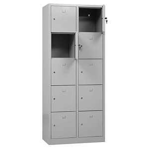 Image Gürkan Schließfachschrank lichtgrau 106955, 10 Schließfächer 80,0 x 45,0 x 190,0 cm