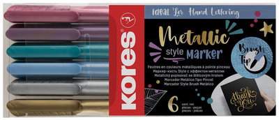 Image Kores Fasermaler Brush Tip Marker Metallic Style