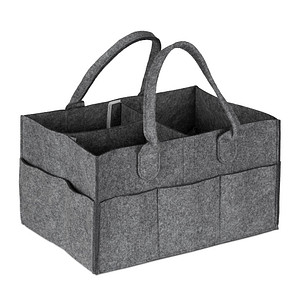 Image relaxdays Wickeltasche grau