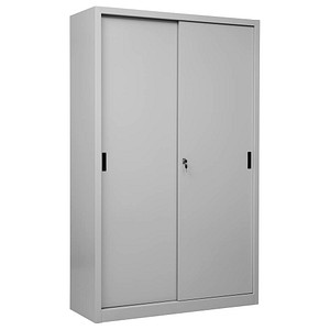 Image Gürkan Schiebetürenschrank lichtgrau 4 Fachböden 120,0 x 45,0 x 195,0 cm