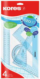 Image Kores Geometrie-Set GEO30, 4-teilig, farbig sortiert