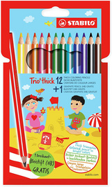 Image STABILO Dreikant-Buntstifte Trio dick, 12+1 Promo-Etui