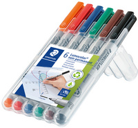 Image STAEDTLER Lumocolor NonPemanent-Marker 316F, 6er Etui Strichstärke: 0,6 mm (fei