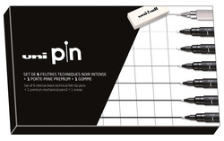 Image uni-ball Schreibgerät uni pin, 8er Koffer