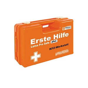 Image LEINA-WERKE Erste-Hilfe-Koffer Pro Safe plus KFZ-Werkstatt DIN 13169 orange