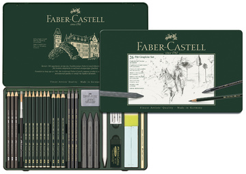 Image FABER CASTELL FABER-CASTELL PITT GRAPHITE Set groß, 26-teiliges Etui ausgewählt