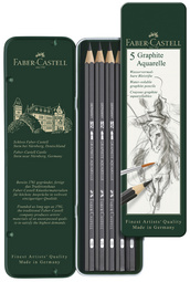 Image FABER-CASTELL Bleistift GRAPHITE AQUARELLE, 5er Etui