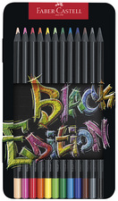 Image FABER-CASTELL Dreikant-Buntstifte Black Edition, 12er Etui
