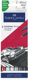 Image FABER-CASTELL Sketch Marker GOLDFABER, 6er Etui Car Design