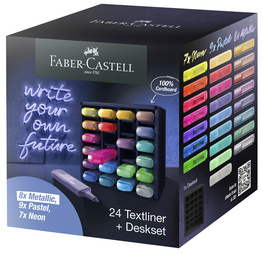 Image FABER-CASTELL Textmarker TEXTLINER 1546, 24er Deskset