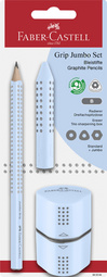 Image FABER-CASTELL Bleistift Jumbo GRIP Set, hellblau, Blister