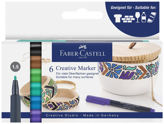 Image FABER-CASTELL Creative Marker, 6er Etui "Fairy forest"