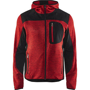 Image BLAKLÄDER® Herren Strickjacke 4930 rot/schwarz Größe 2XL