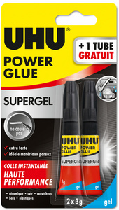 Image UHU Sekundenkleber POWER GLUE "ultra rapide", 3 g
