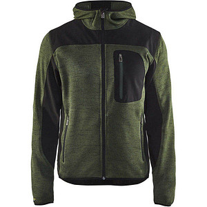 Image BLAKLÄDER® Herren Strickjacke 4930 armygrün/schwarz Größe XL