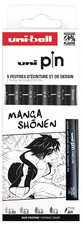 Image uni-ball Fineliner PIN "Manga Shonen" PF, 5er Set