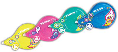 Image KORES Einweg-Korrekturroller "Scooter Paisley", sortiert 4,2 mm x 8 m, Räder ge
