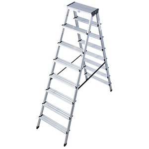Image KRAUSE Stehleiter MONTO Dopplo alu 2x 8 Stufen, H: 187,0 cm