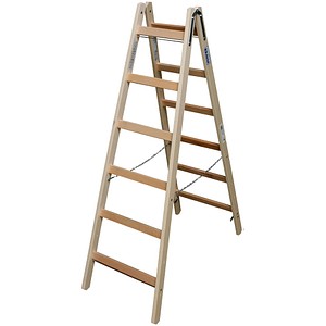 Image KRAUSE Stehleiter STABILO natur 2x 6 Sprossen, H: 175,0 cm