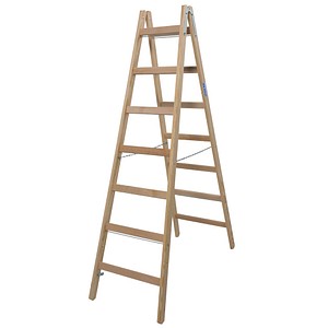 Image KRAUSE Stehleiter STABILO natur 2x 7 Sprossen, H: 212,0 cm