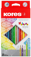 Image Kores Dreikant-Buntstifte "Kolores Style", 15er Kartonetui