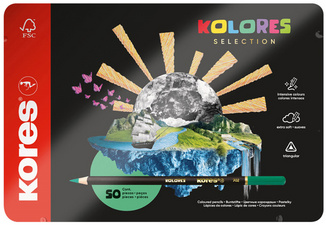Image Kores Dreikant-Buntstifte "KOLORES SELECTION", 50er Etui