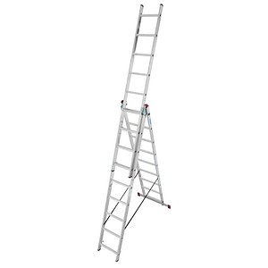 Image KRAUSE Vielzweckleiter CORDA alu 3x 9 Sprossen, H: 255,0 cm