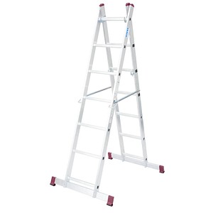 Image KRAUSE Vielzweckleiter CORDA alu 2x 7 Sprossen, H: 200,0 cm