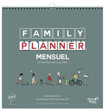 Image QUO VADIS Calendrier FAMILY PLANNER MENSUEL, 2024/2025