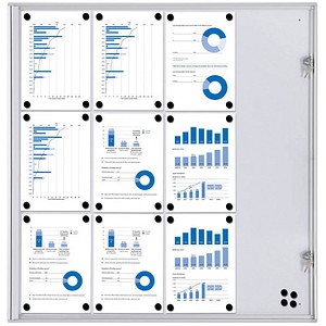Image Showdown® Displays Schaukasten Economy XS silber 12x DIN A4