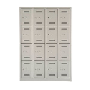 Image BISLEY Schließfachschrank MonoBloc ML11Q4 lichtgrau ML11Q4645, 16 Schließfächer 118,3 x 50,0 x 170,0 cm