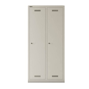 Image BISLEY Spind MonoBloc MLD08D1 lichtgrau MLD08D1645, 2 Schließfächer 81,0 x 50,0 x 170,0 cm