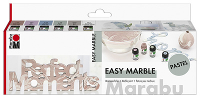 Image Marabu Marmorierfarbe "easy marble", Set PASTELL