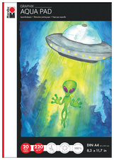 Image Marabu Aquarellpapierblock Aqua Pad GRAPHIX, A4, 220 g/qm