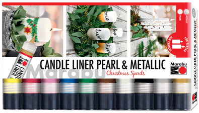 Image Marabu Kerzenmalfarbe Candle Liner "Christmas Spirits"