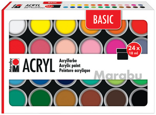 Image Marabu Acrylfarben-Set BASIC, 24 x 18 ml