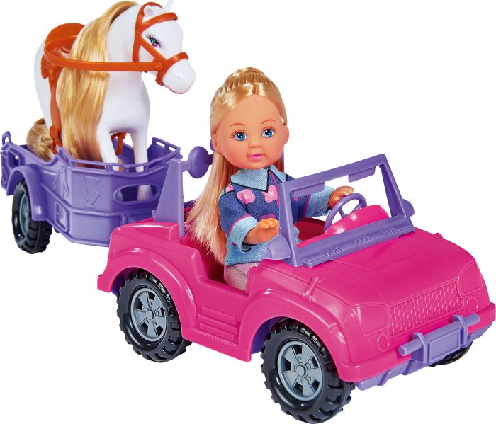 Image Simba Jeep Pferdeanhänger mit Pony Evi LOVE Puppe