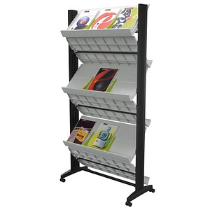 Image PAPERFLOW Prospektständer Duo grau DIN A3, DIN A4