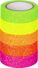 Image HEYDA Deko-Klebeband "Neon Regenbogen", glitter