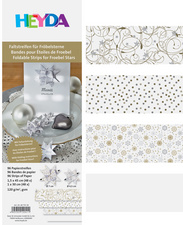 Image HEYDA Faltpapierstreifen für Mini-Fröbelsterne, weiß