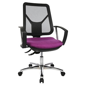Image Topstar Bürostuhl Ergo Steel Net violett, chrom Stoff