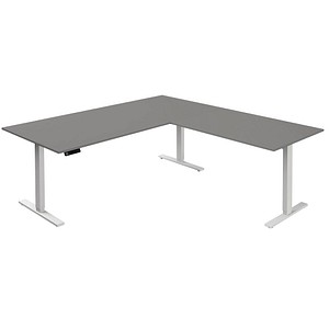 Image kerkmann Sitz-Steh-Schreibtisch Move 3 mit Anbau, graphit