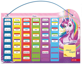 Image ROTH Klipp & Klar Stundenplan Steck-Fix "Einhornportrait