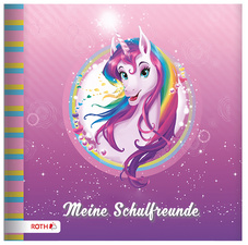 Image ROTH Freundebuch "Einhornportrait", 165 x 165 mm, 64 Seiten