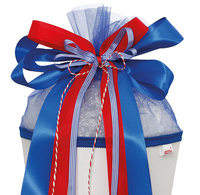 Image ROTH Schultütenschleife "Blue Berry", blau / rot