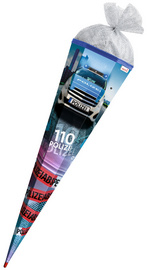 Image ROTH Schultüte "Polizei 110", eckig, 850 mm, mit Effekt