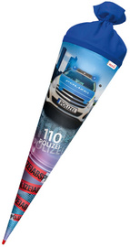 Image ROTH Schultüte "Polizei 110", rund, 700 mm, mit Effekt