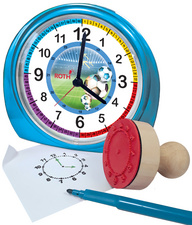 Image ROTH Kinderwecker & Stempel-Set "Fußball", blau