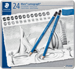 Image STAEDTLER Bleistift Mars Lumograph, 24er Metalletui